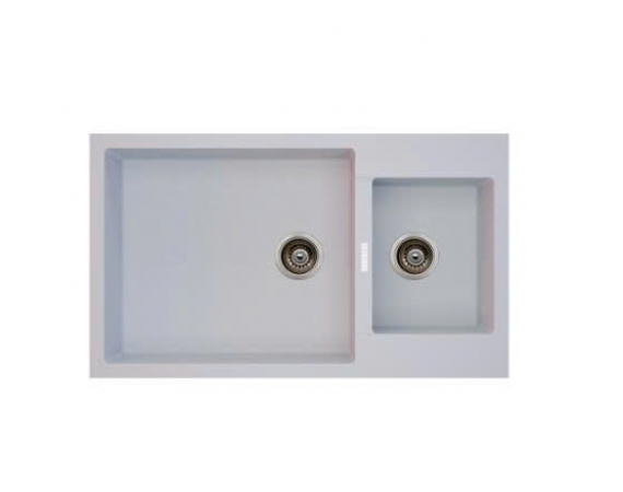 Chậu rửa bát 2 hố lệch đá nhân tạo màu xám tro Carysil ENC2- ARERA