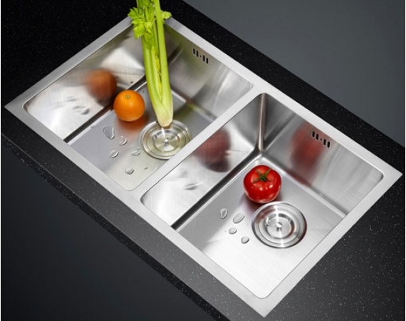 Chậu rửa bát đúc inox 2 hố Gorlde G3.2 (83x45)