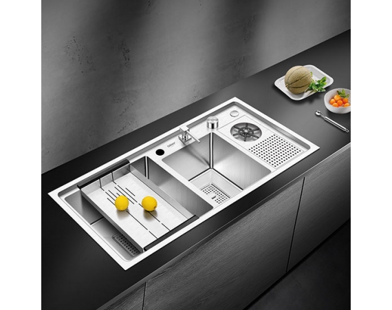 Chậu rửa bát kèm máy rửa cốc Geler GL-9045
