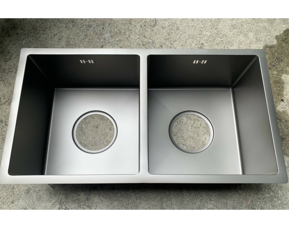 Chậu rửa bát màu ghi Inox 304 phủ nano Daelim 8345CA (830x450x250mm)