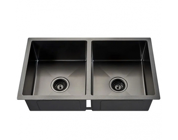 Chậu rửa bát 2 hố âm bàn màu đen Kagol KG8245ABD