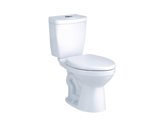 Bàn Cầu Hai Khối Caesar CT1325 nắp thường - loại 1 nhấn