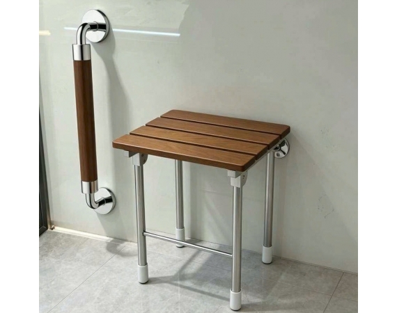 Ghế tắm treo tường bằng gỗ GT16