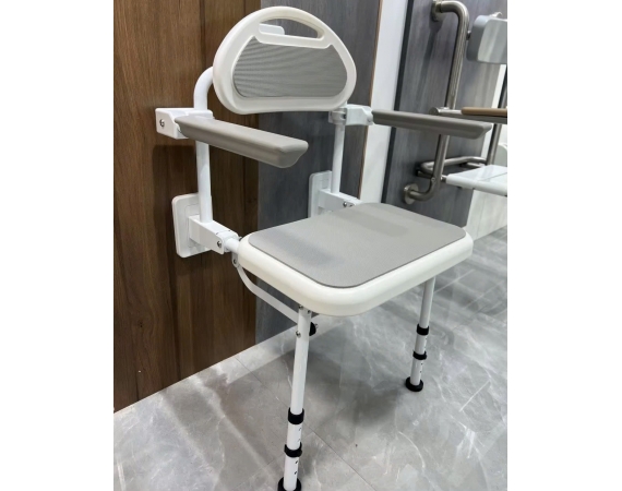 Ghế ngồi cho người khuyết tật bằng nhựa gắn tường có chân GT12