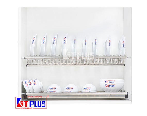Giá bát đĩa cố định 2 tầng chữ V KIT PLUS DK