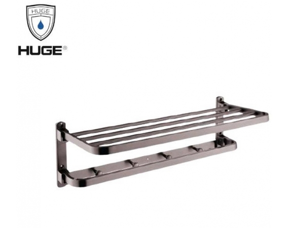 Giàn vắt khăn kèm móc áo màu ghi HUGE H-B1824M