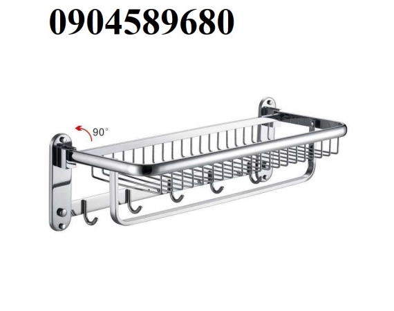 Giá để đồ kết hợp treo khăn inox 304 N01