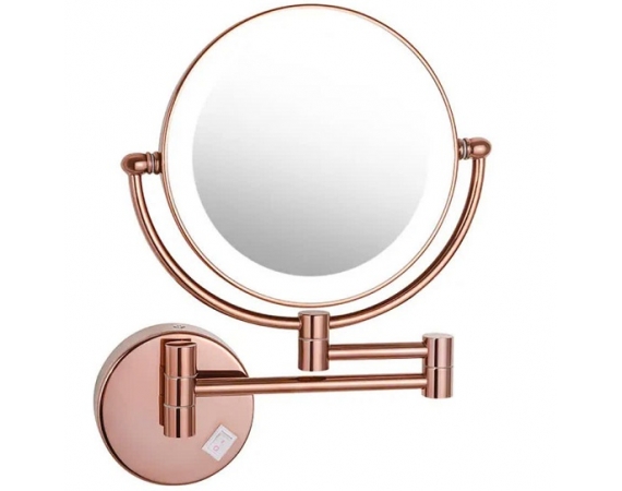 Gương trang điểm phóng đại màu đen có đèn Led HD1106