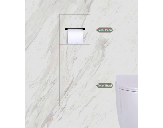 Hộp giấy kèm thùng rác âm tường Inox 304 HDA730B 