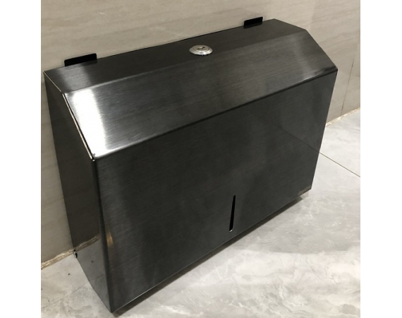 Hộp đựng giấy Inox 304 màu đen ghi A724BL