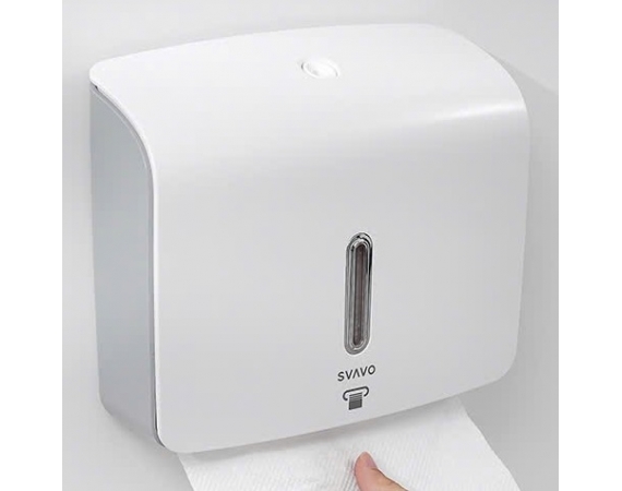 Hộp đựng giấy lau tay màu ghi trắng Svavo PL-151060GW