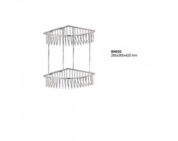 Kệ góc 2 tầng inox phòng tắm BN 520