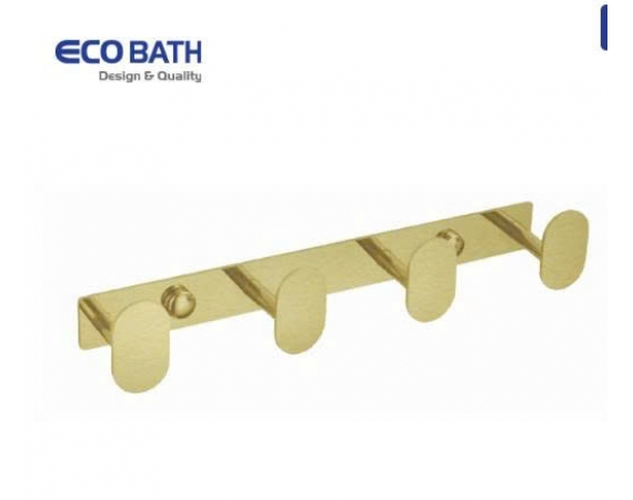 Móc áo EcoBath EC2005-4 màu vàng chải