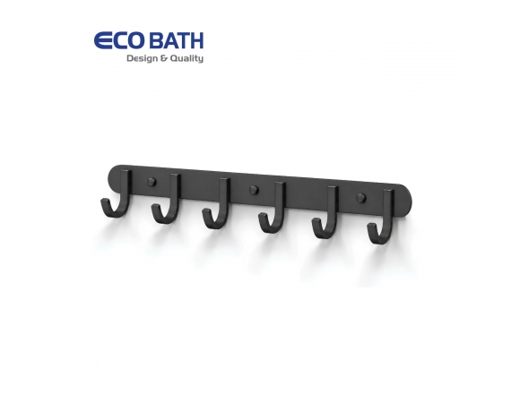 Móc treo quấn áo màu đen EcoBath EC2026-6MB