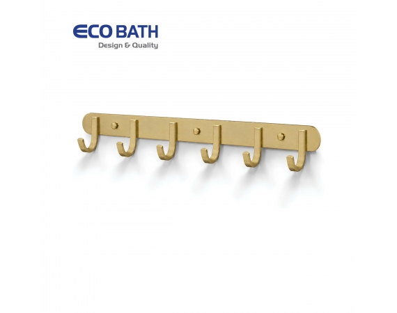 Móc treo quấn áo màu vàng EcoBath EC2026-6BG