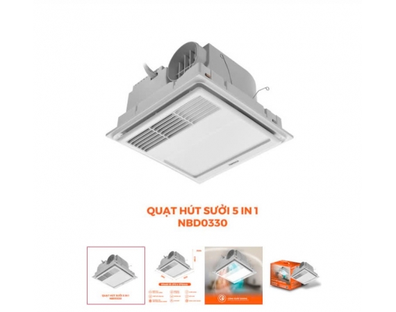 Quạt hút sưởi 5in1 có remote Nanoco model NBD0330