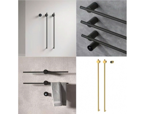 Thang sấy khăn tắm âm tường màu đen HD32SKB