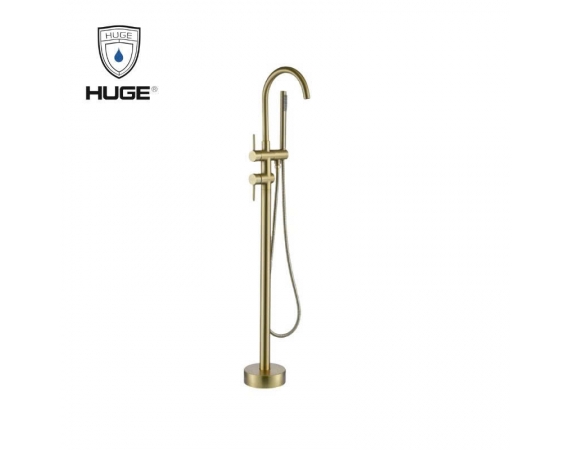 Sen bồn tắm đặt sàn màu vàng HUHE H-SF666G