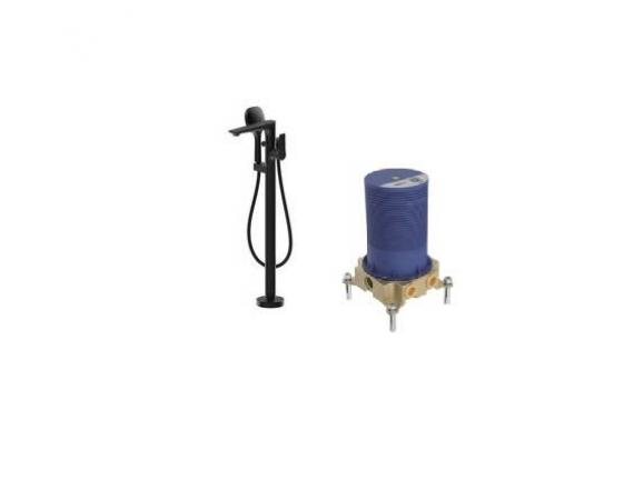 Sen cây đặt sàn cho bồn tắm màu đen JOMOO P38008-684/1DBC/P37315-000/00