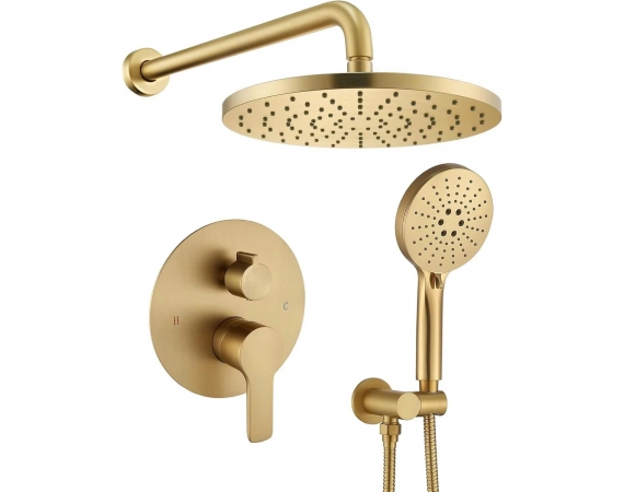 Sen tắm âm tường màu vàng bát gắn tường HD1133G