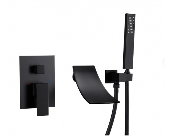 Sen tắm bồn nóng lạnh gắn tường mạ màu đen HD51406B