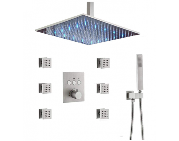 Sen tắm âm tường mạ crom bát gắn trần HD6229W ( cài nhiệt độ )