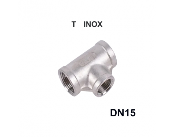 Tê ren trong inox DN15 