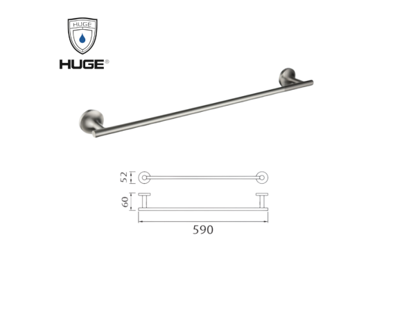 Thanh treo khăn đơn inox mờ HUGE H-B1739M