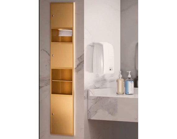 Hộp đựng giấy vệ sinh âm tường màu vàng kèm máy sấy tay HDHA01G