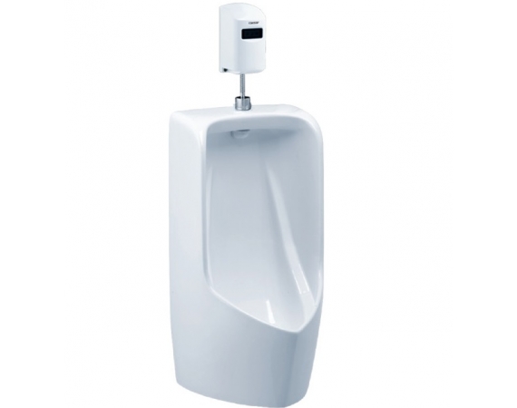 Bệ Tiểu Nam Treo Tường kèm van xả cảm ứng Caesar U0282 + A657DC-PW