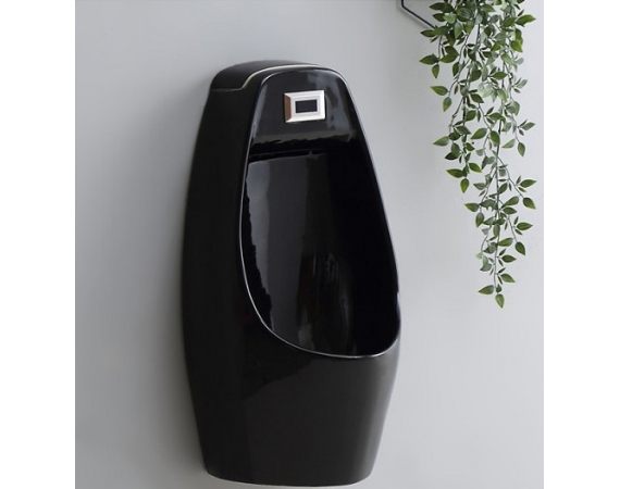Tiểu nam đặt sàn mạ màu đen KK308