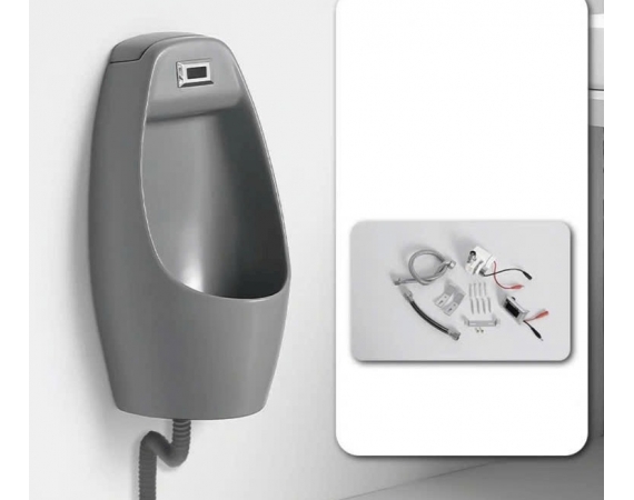 Tiểu nam liền van cảm ứng màu ghi KK308G