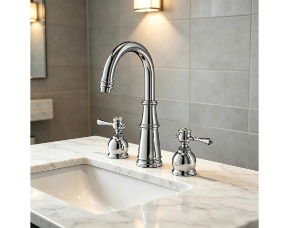 Vòi chậu lavabo cổ điển 3 lỗ HD51371W