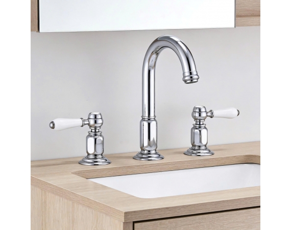 Vòi chậu lavabo cổ điển 3 lỗ HD51370W