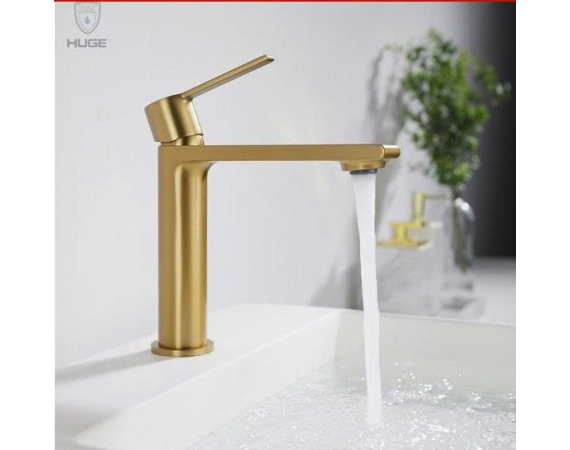 Vòi chậu lavabo màu vàng Huge H-8600VG