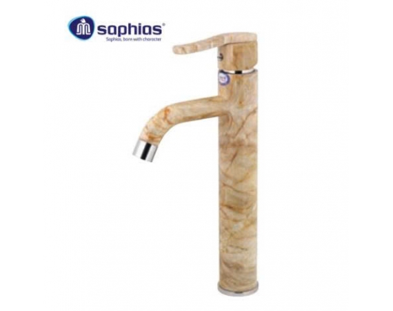 Vòi Lavabo 1 Lỗ Nóng Lạnh Vân Đá Nâu Saphias SP-1105CV1
