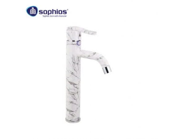 Vòi Lavabo 1 Lỗ Nóng Lạnh Vân Đá Nâu Saphias SP-1105CV3