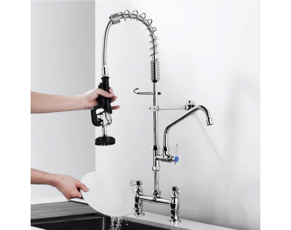 Vòi rửa bát công nghiệp nóng lạnh gắn chậu CN04NL