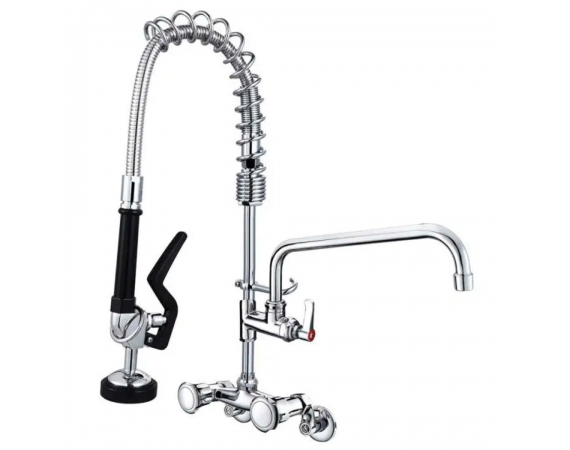 Vòi rửa bát công nghiệp nóng lạnh gắn tường CN03NL