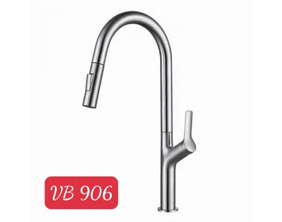 Vòi rửa bát dây rút giá rẻ màu ghi VB906