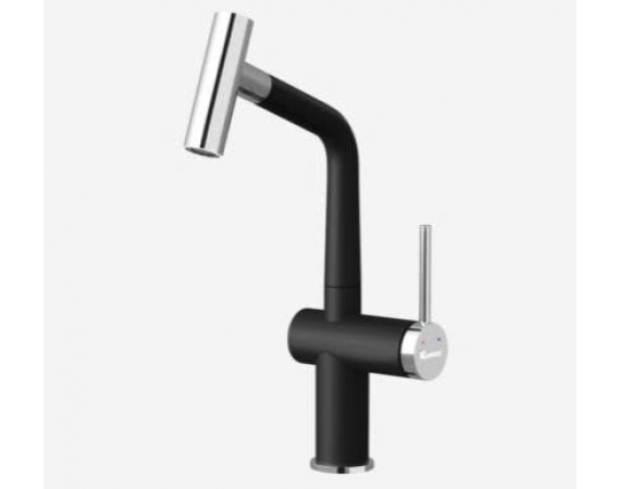 Vòi rửa bát dây rút KONOX Volta Black