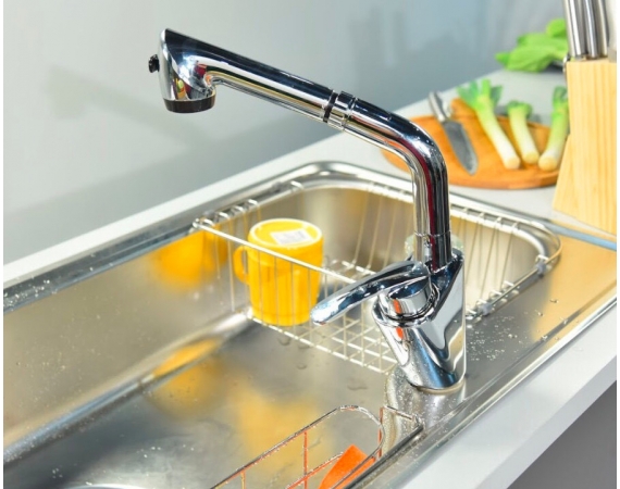 Vòi rửa bát nóng lạnh rút dây Lizen 3606T