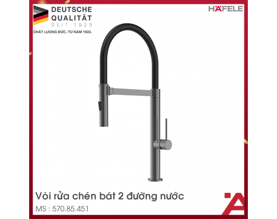 Vòi rửa bát màu ghi Hafele HT24-SH1F527-TITAN