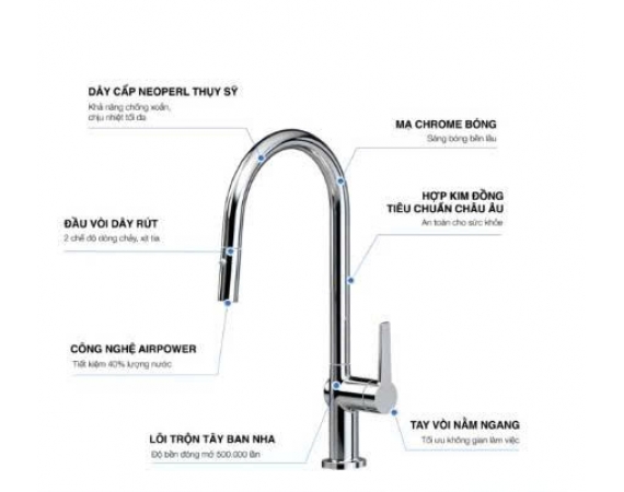 Vòi rửa bát Kluger KLF0003SC