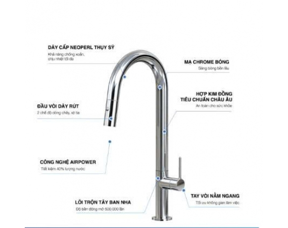 Vòi rửa bát Kluger KLF0010C