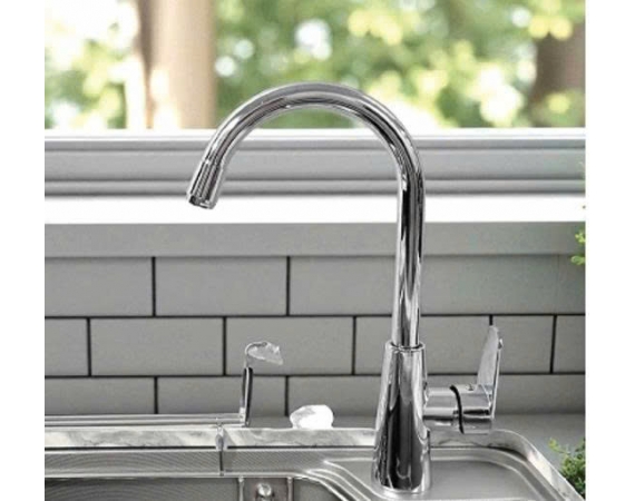 Vòi rửa bát nóng lạnh KIT PLUS DVR065B xoay 360 độ