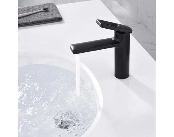 Vòi chậu rửa mặt lavabo mạ màu đen HD2010B-2