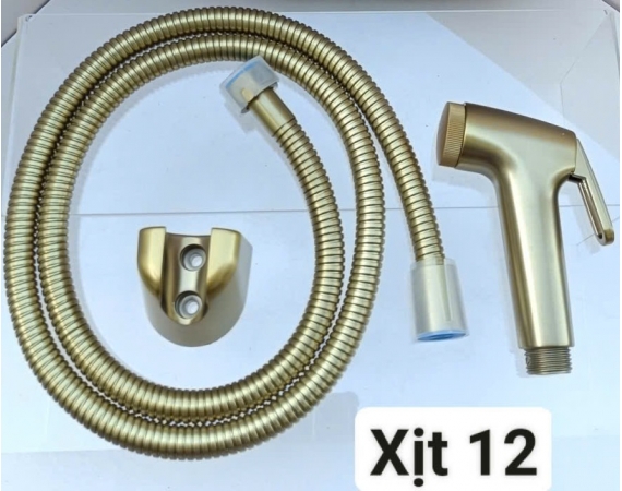 Vòi xịt vệ sinh màu vàng đồng cổ V03CD