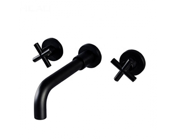 Vòi rửa mặt âm tường màu đen HD226B