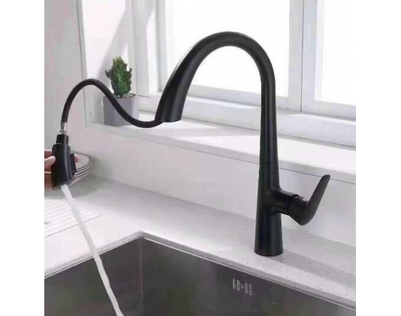 Vòi rửa bát dây rút màu đen HD-822D
